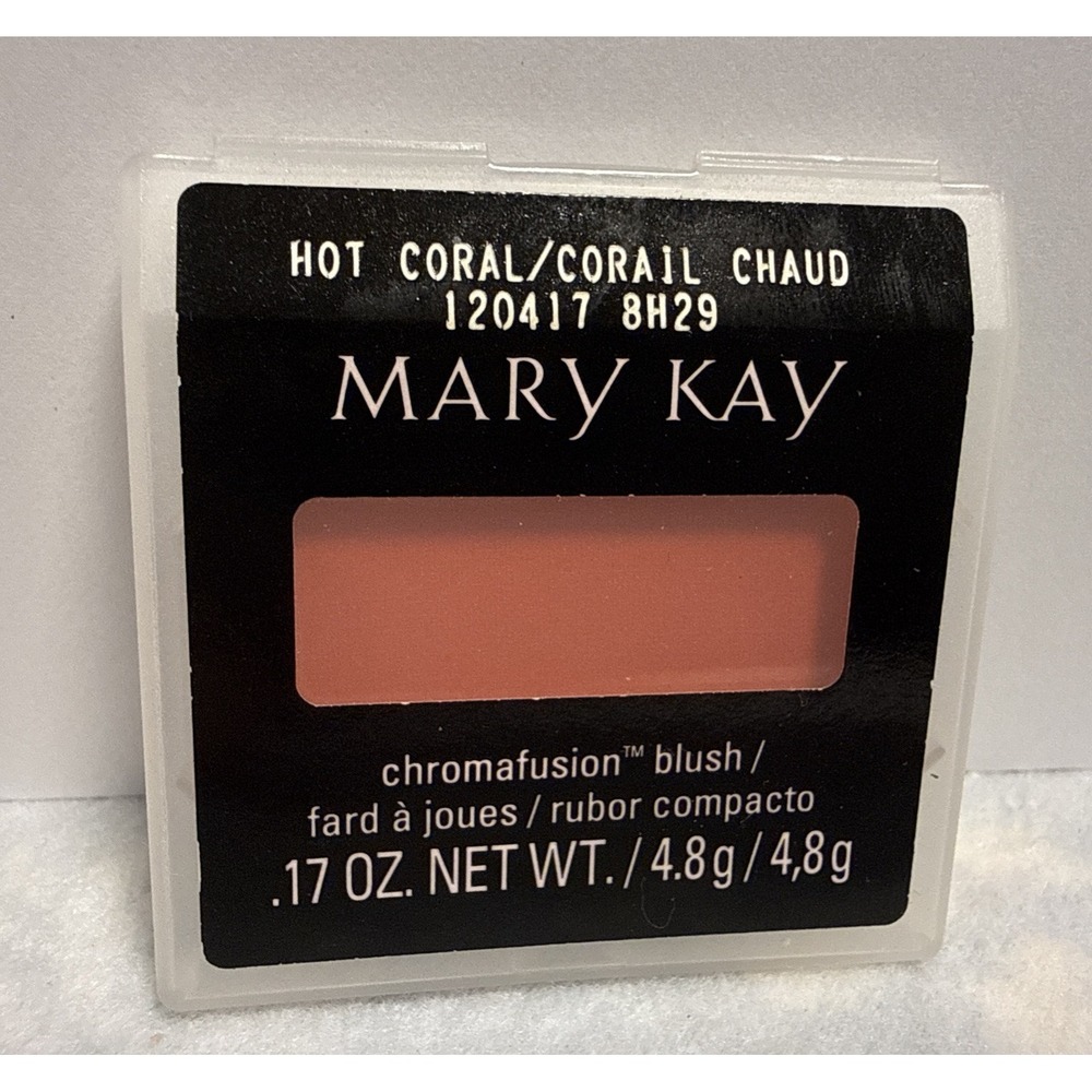 Mary Kay Chromafusion Blush Hot Coral 120417 Cheek Color New .17oz